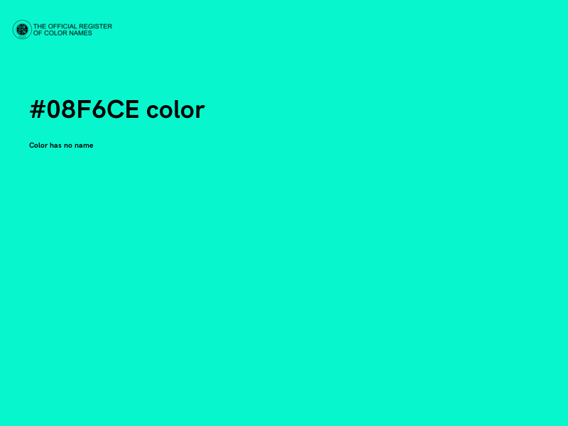 #08F6CE color image