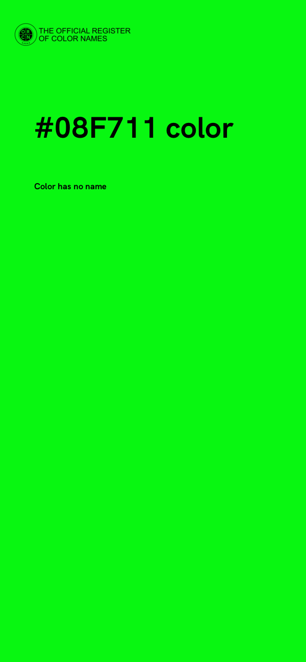 #08F711 color image