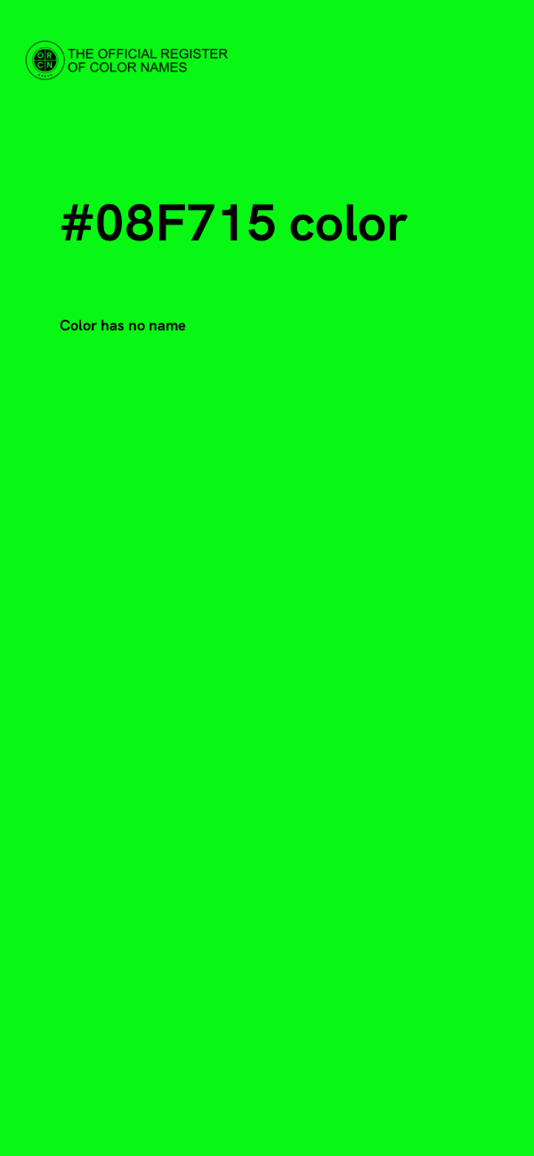 #08F715 color image