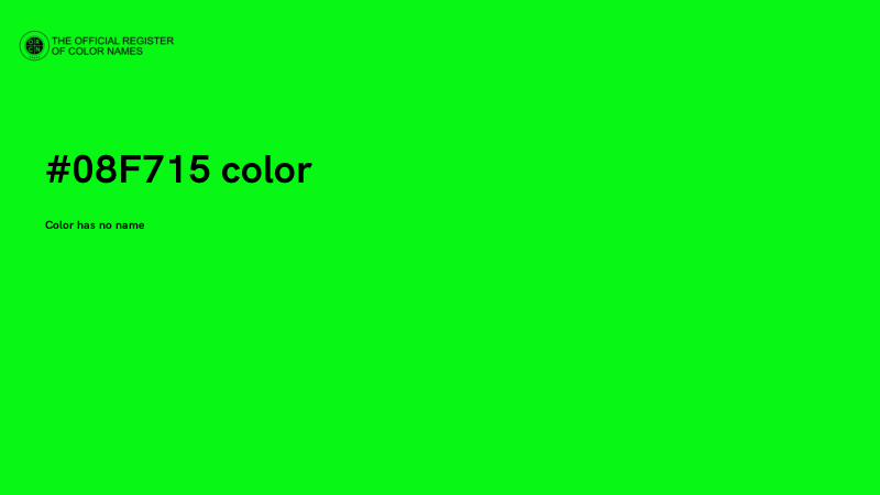 #08F715 color image