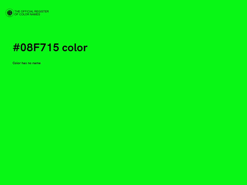 #08F715 color image