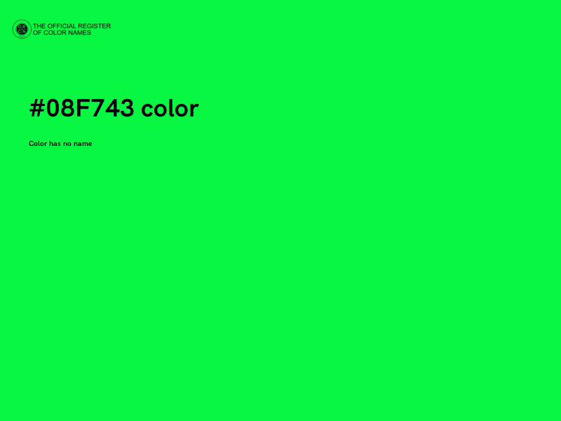 #08F743 color image