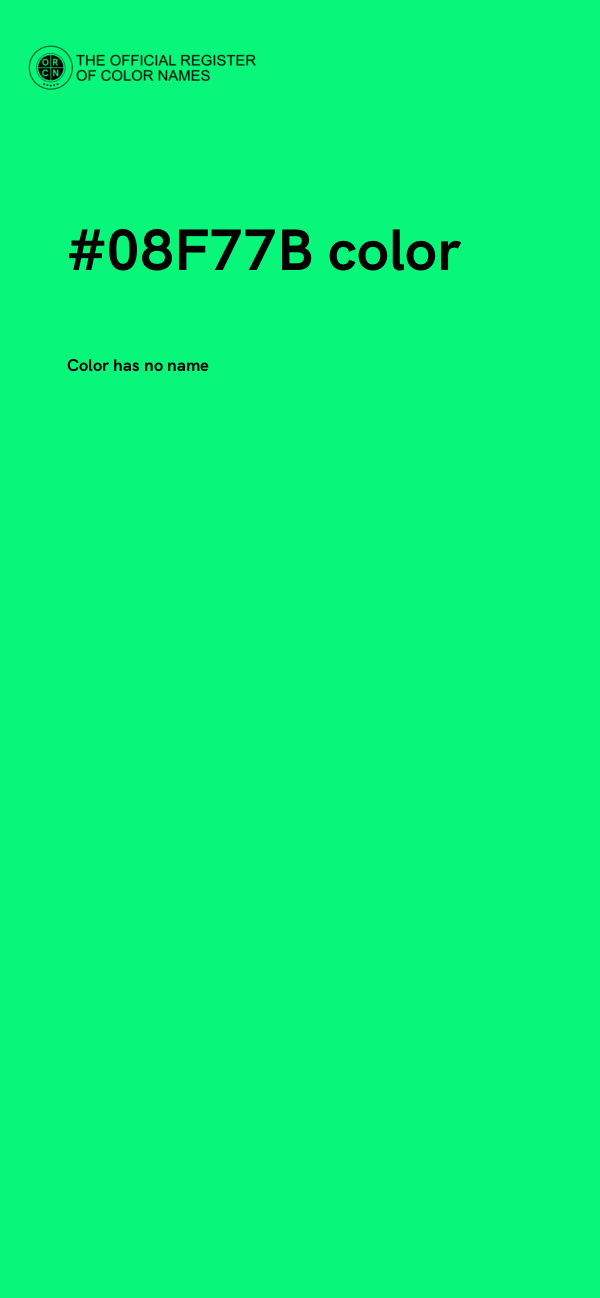 #08F77B color image