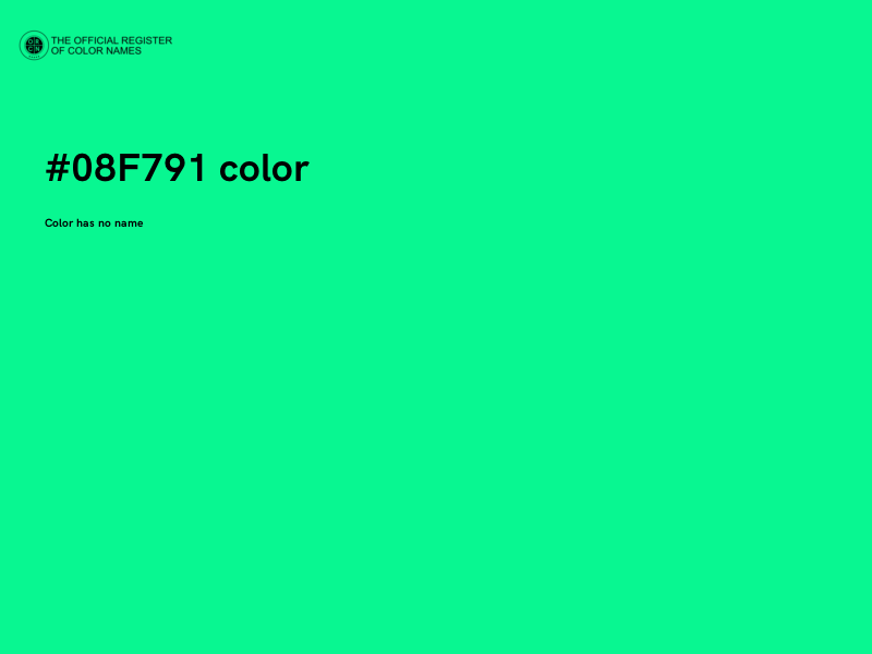 #08F791 color image
