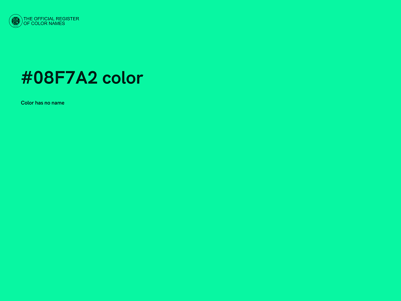 #08F7A2 color image