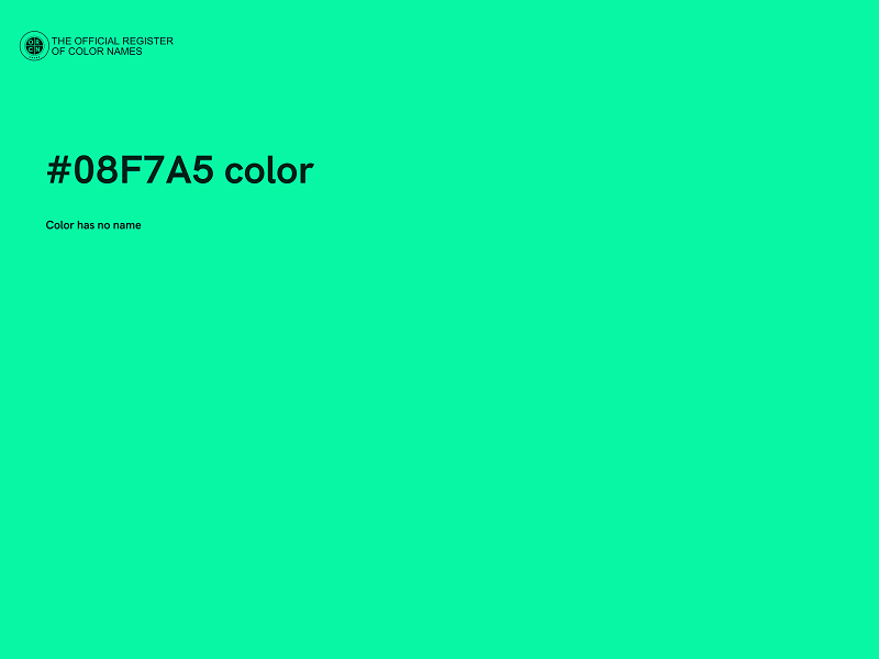 #08F7A5 color image