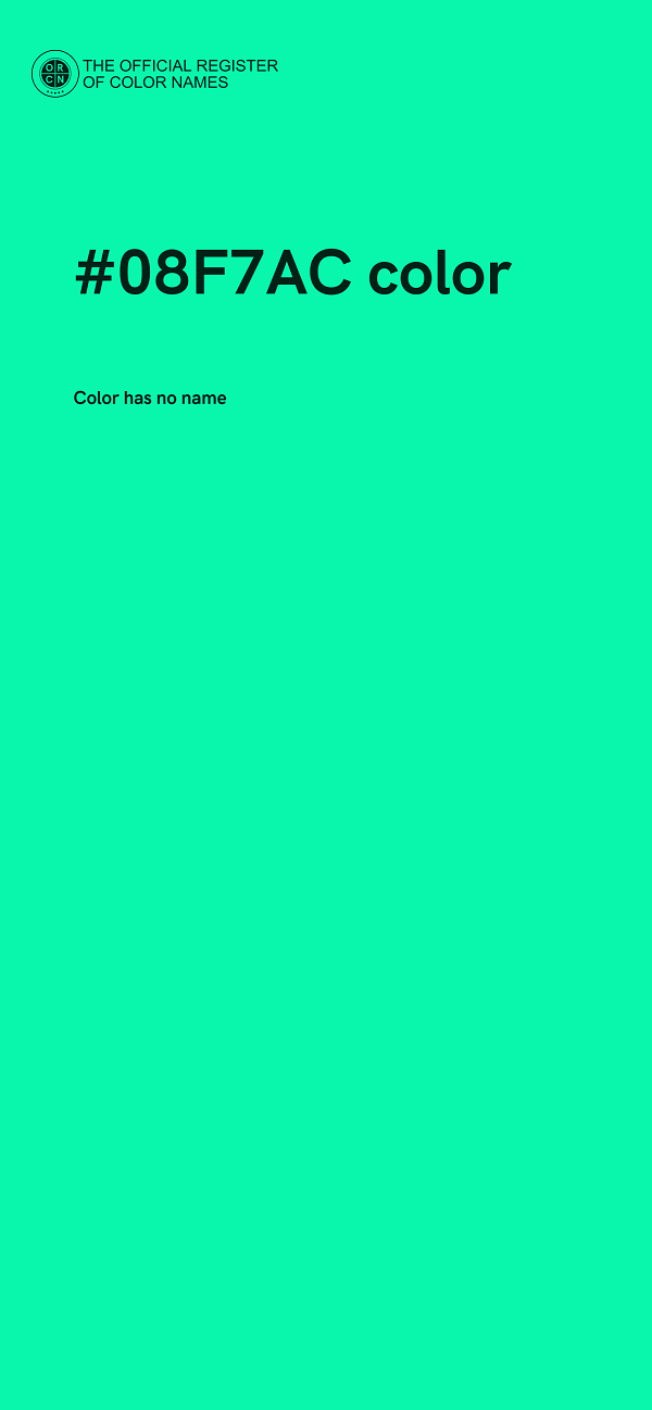 #08F7AC color image