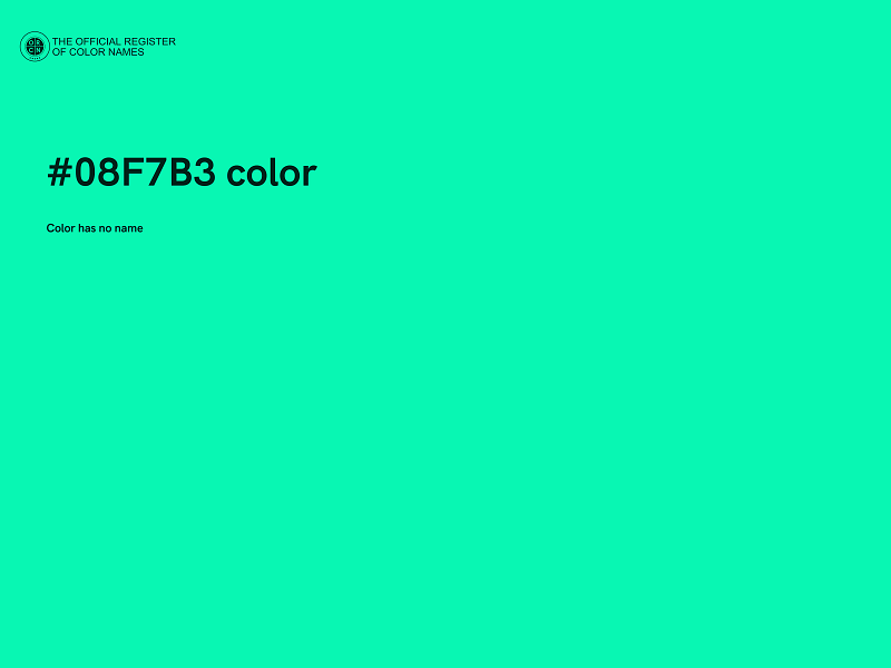 #08F7B3 color image