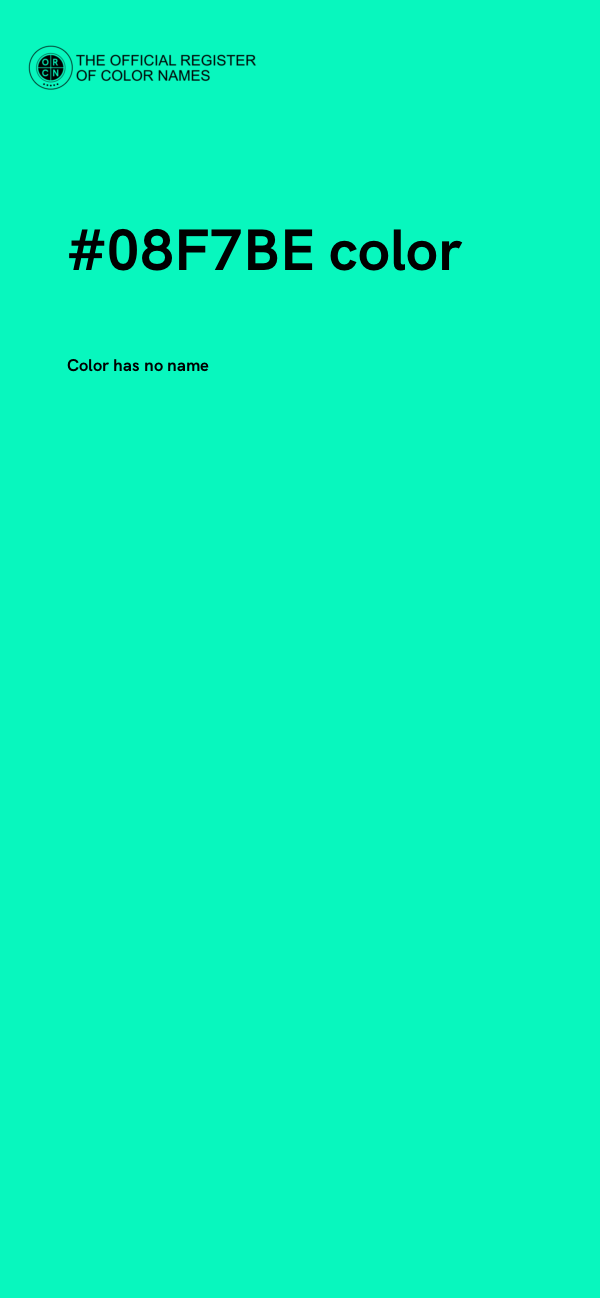 #08F7BE color image