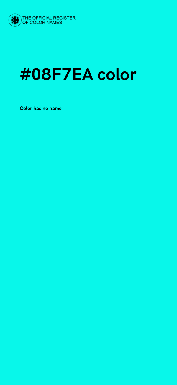 #08F7EA color image