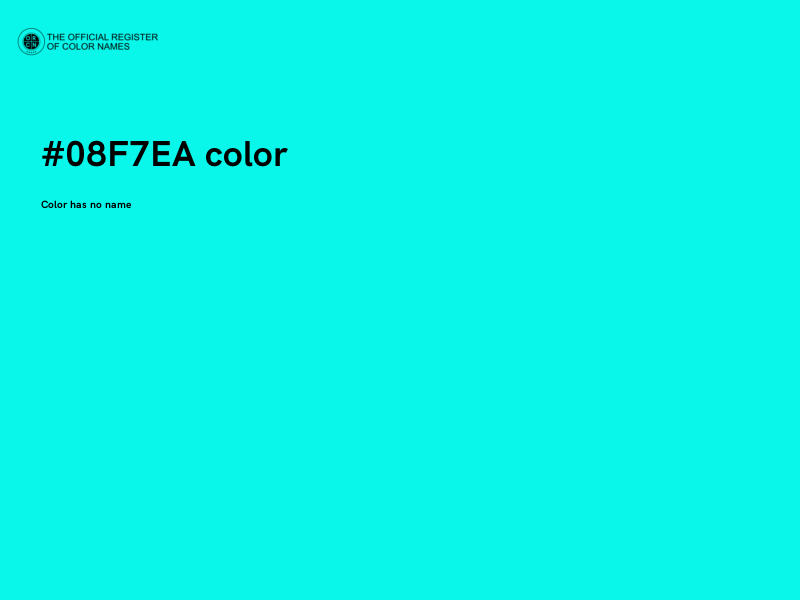 #08F7EA color image