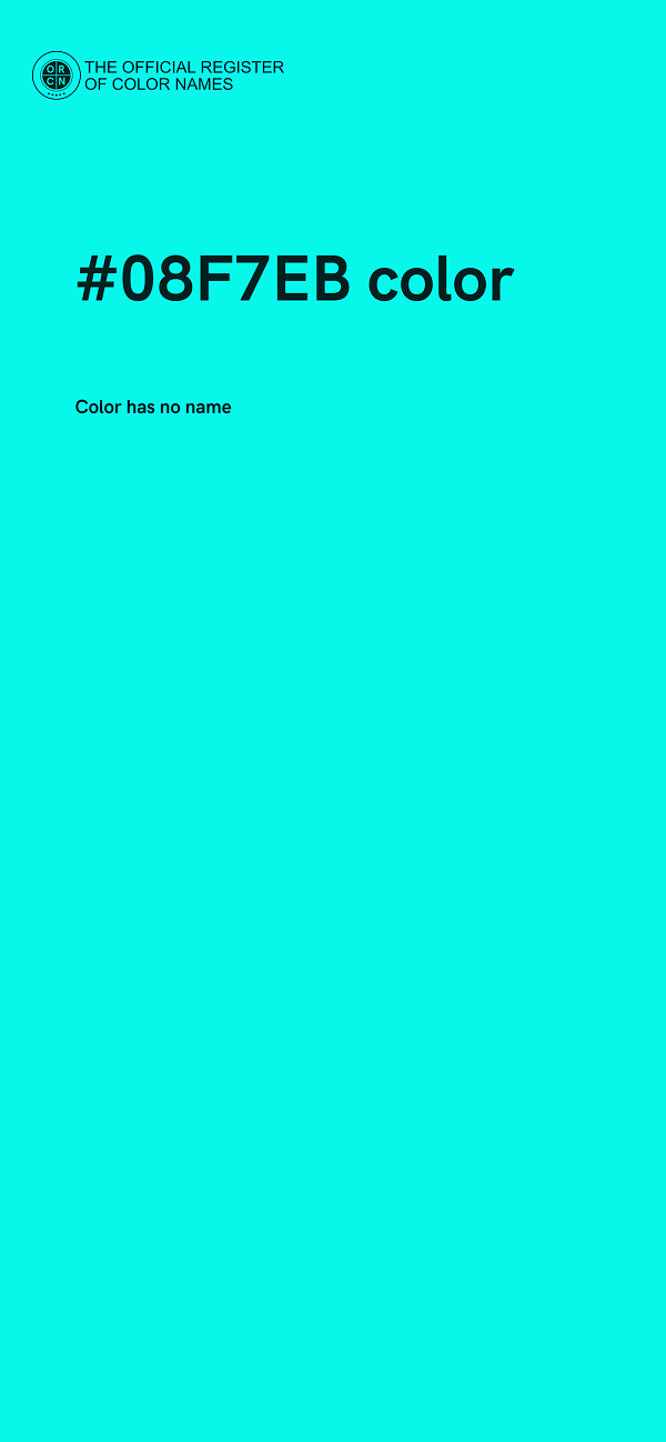 #08F7EB color image