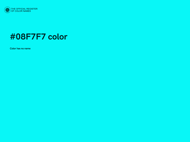 #08F7F7 color image