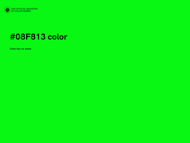 #08F813 color image