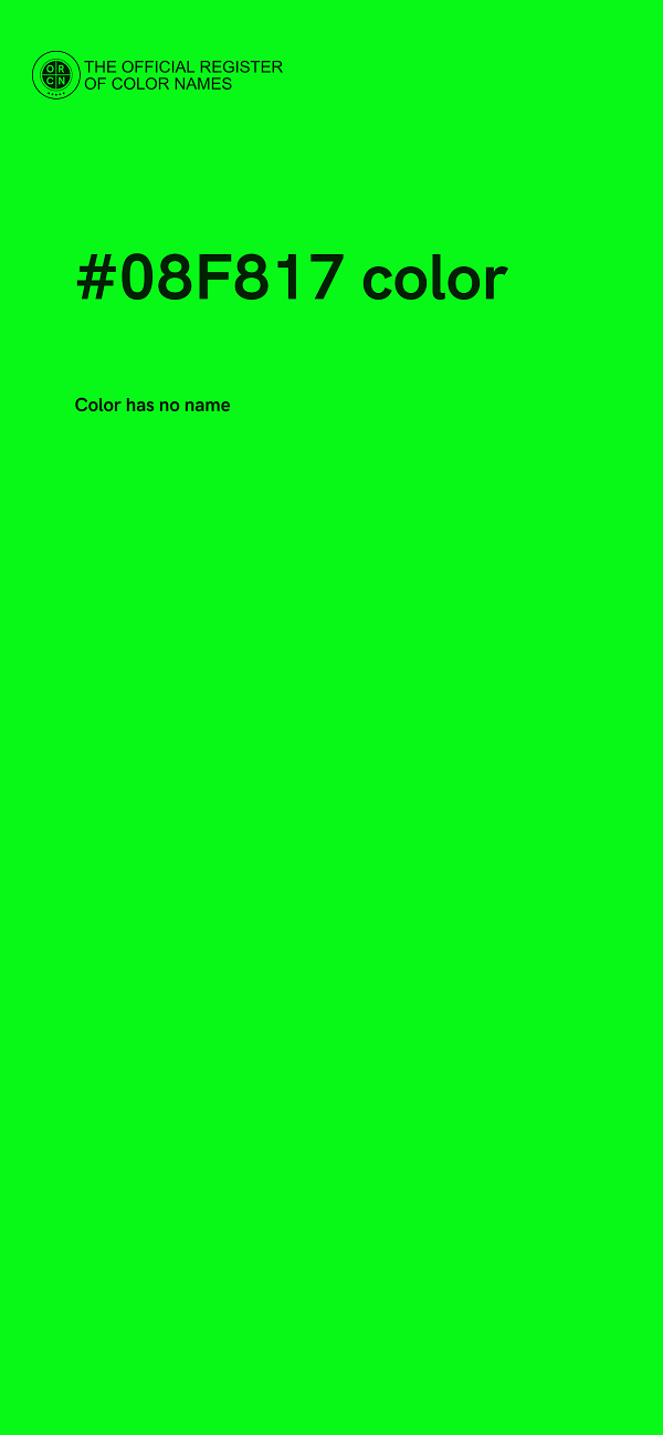 #08F817 color image