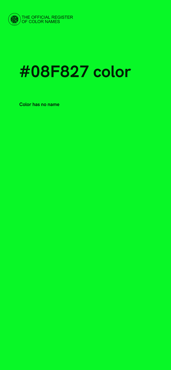 #08F827 color image