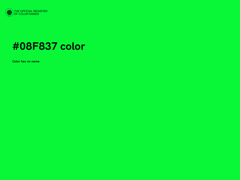 #08F837 color image