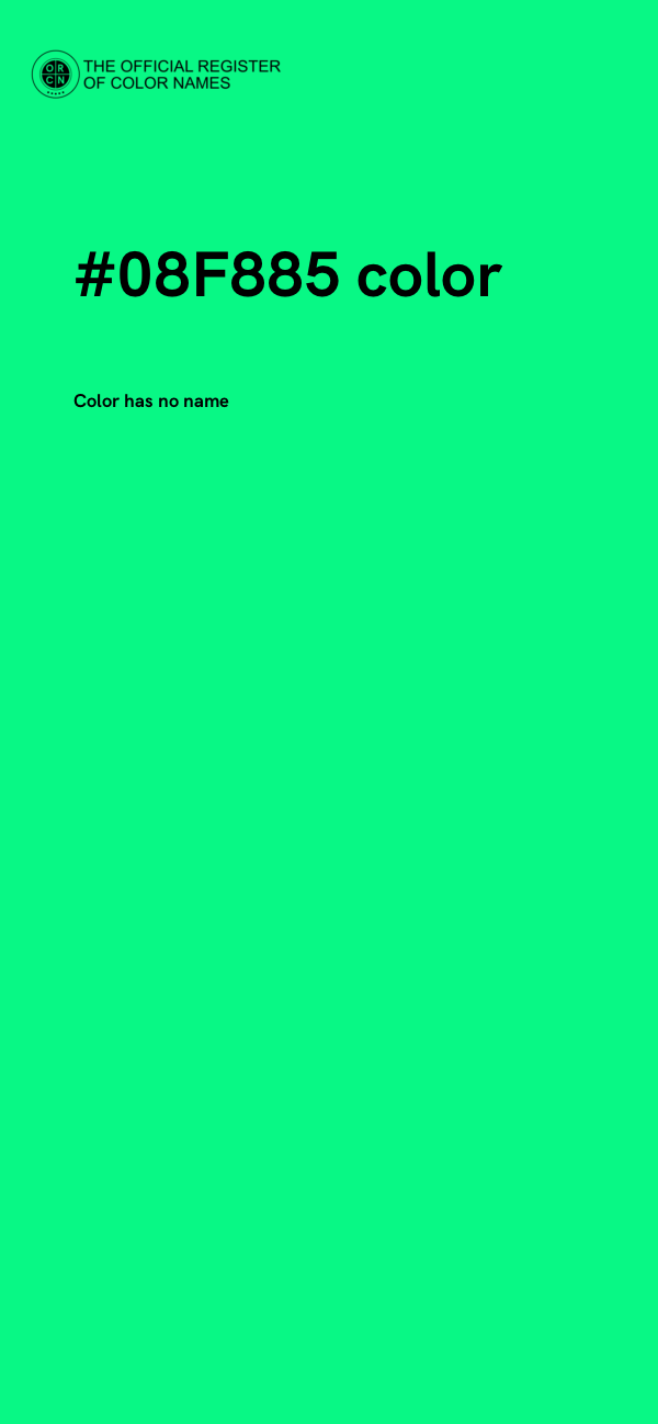 #08F885 color image