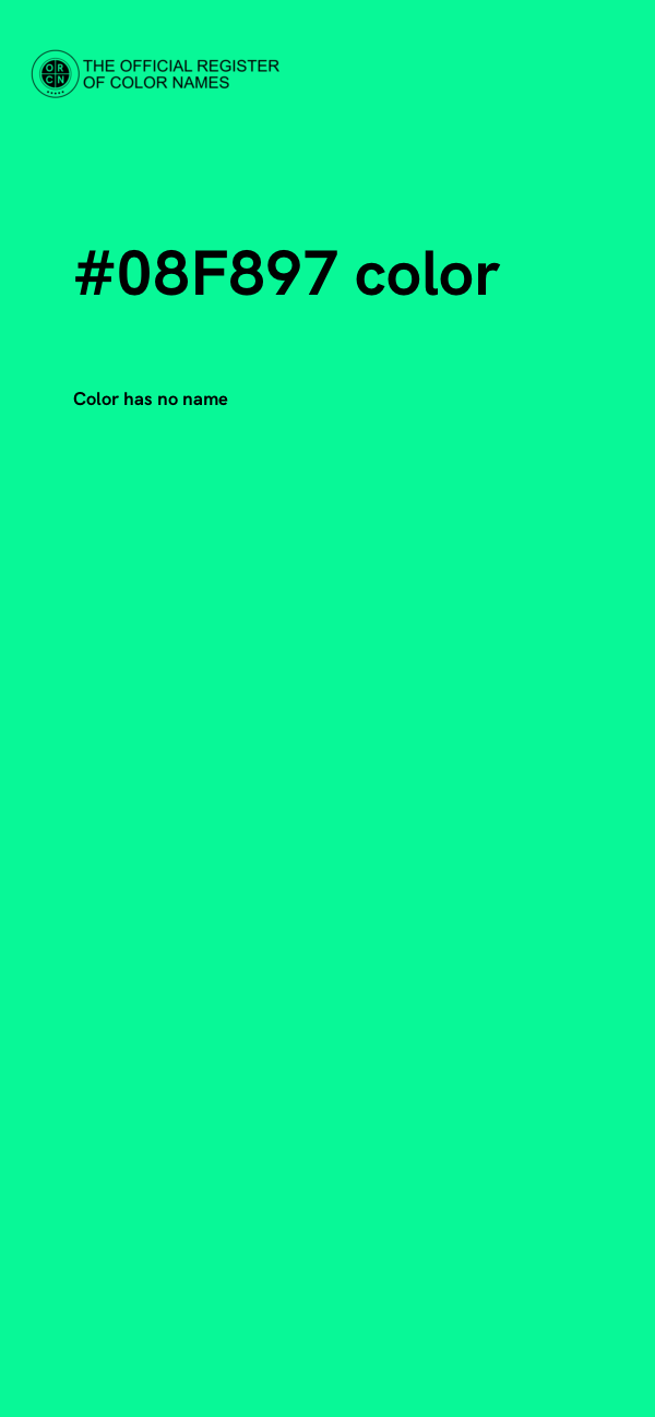 #08F897 color image