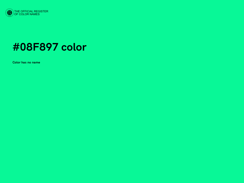 #08F897 color image