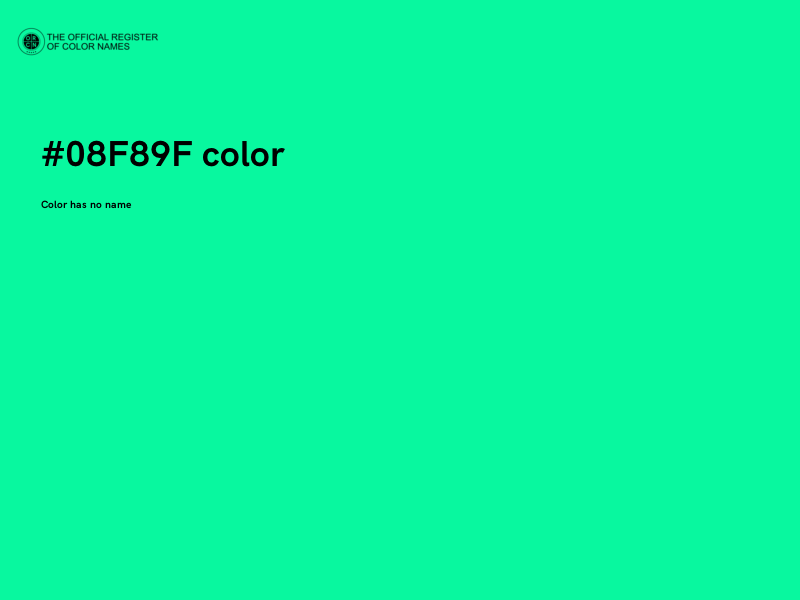 #08F89F color image