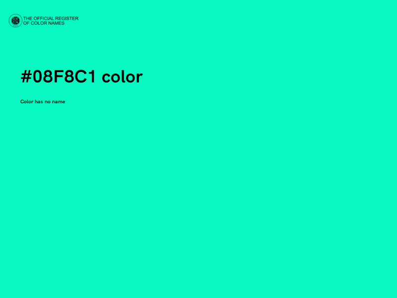 #08F8C1 color image