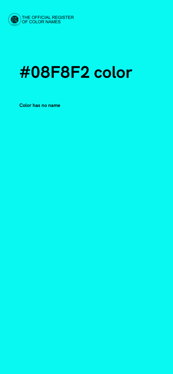 #08F8F2 color image