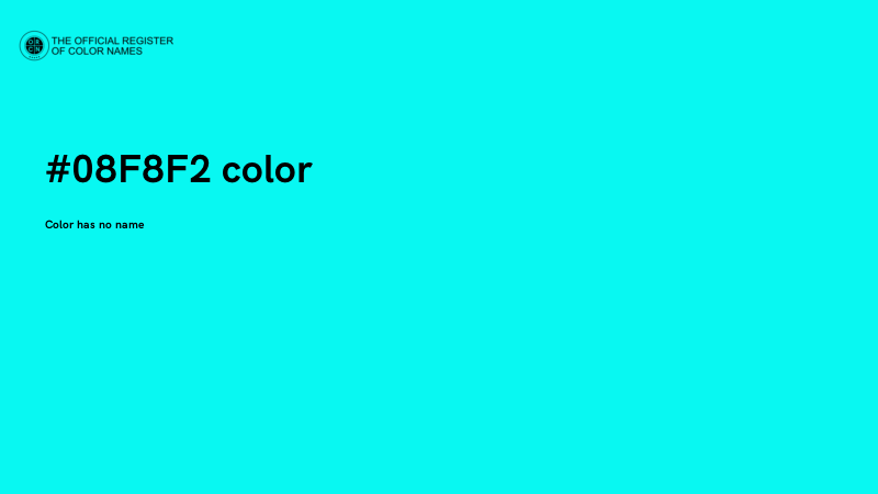 #08F8F2 color image