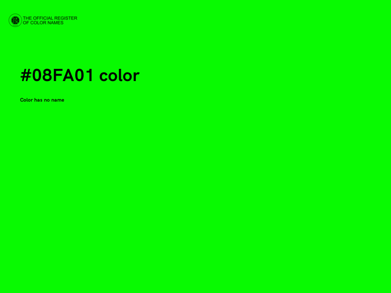 #08FA01 color image