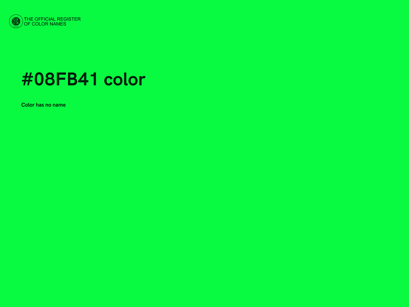 #08FB41 color image