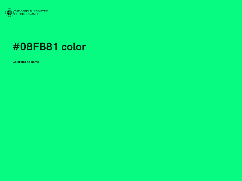 #08FB81 color image