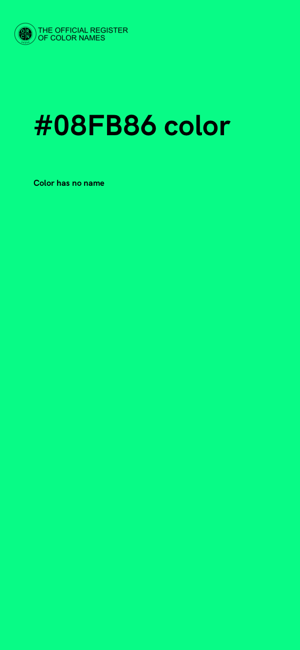 #08FB86 color image
