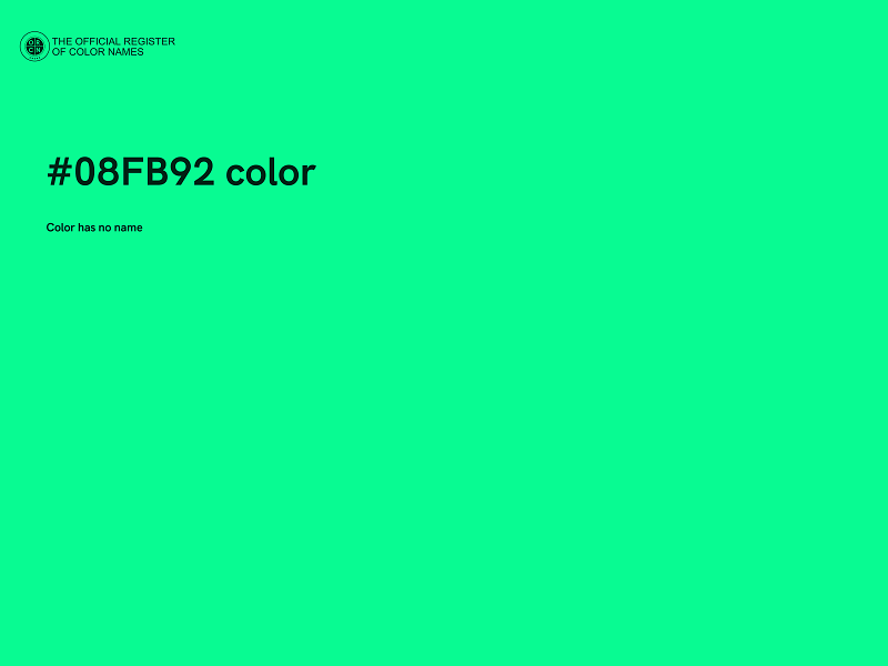 #08FB92 color image