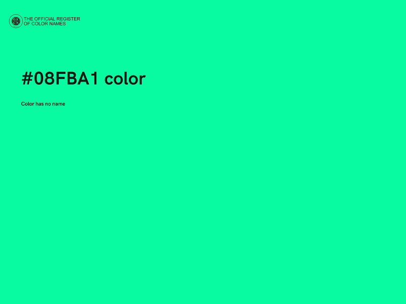 #08FBA1 color image