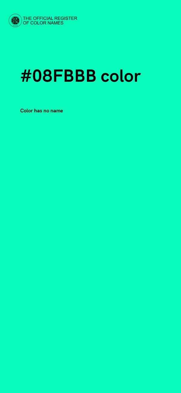 #08FBBB color image