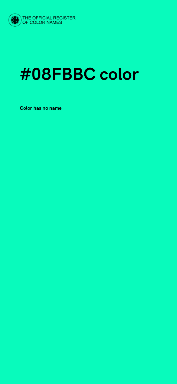 #08FBBC color image