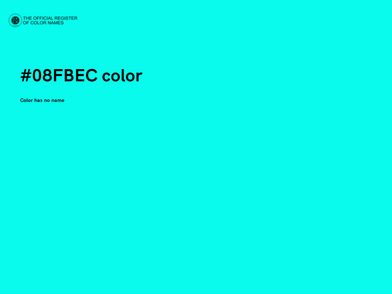 #08FBEC color image