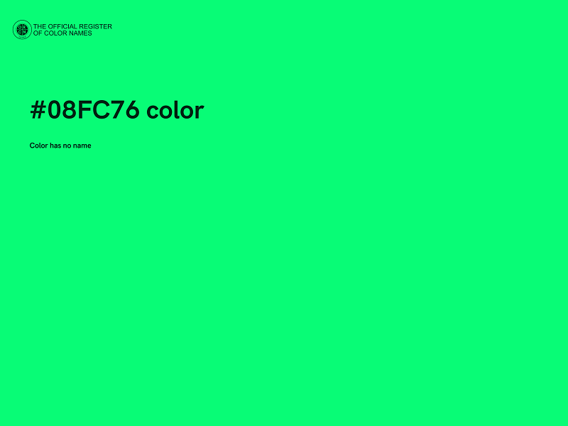 #08FC76 color image