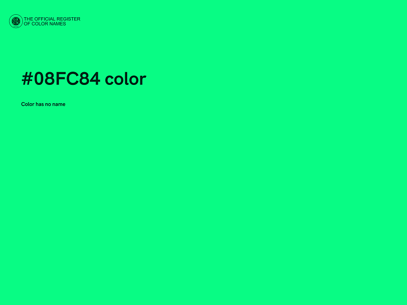 #08FC84 color image