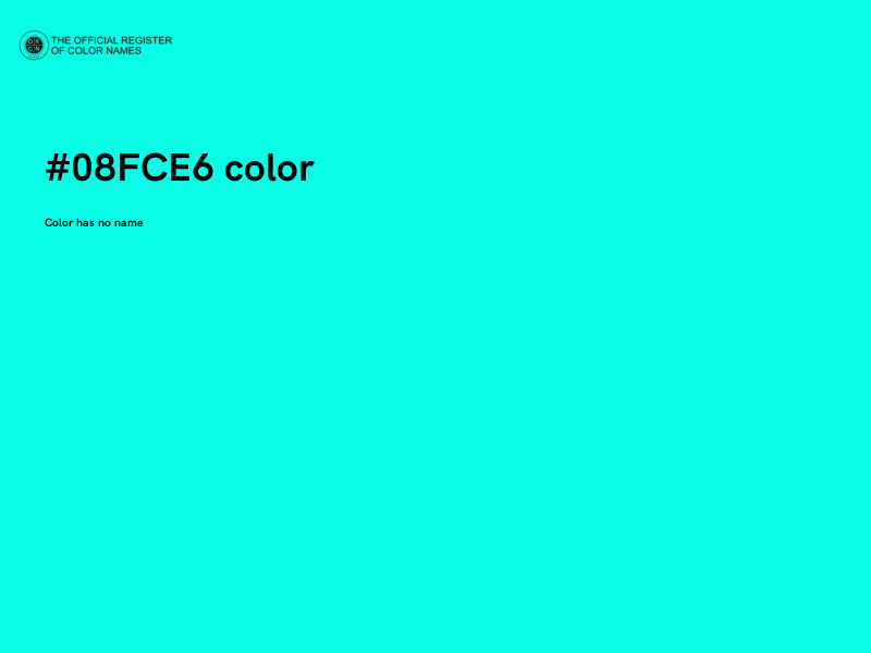 #08FCE6 color image