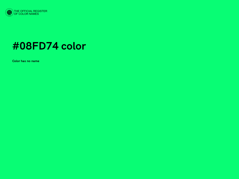 #08FD74 color image