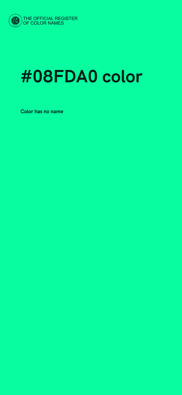#08FDA0 color image