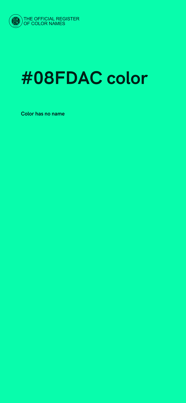 #08FDAC color image