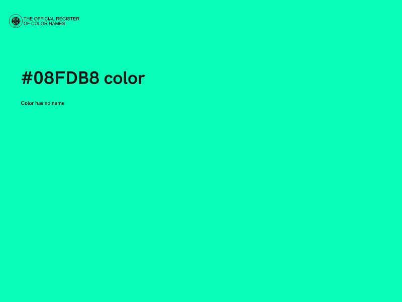 #08FDB8 color image