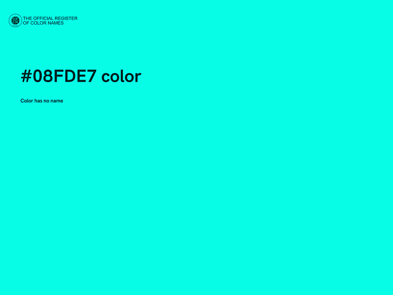#08FDE7 color image