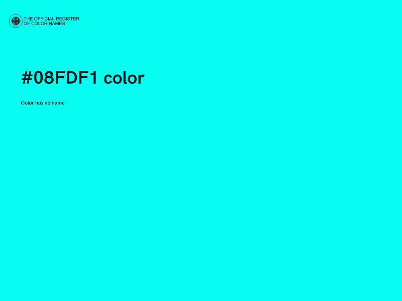 #08FDF1 color image