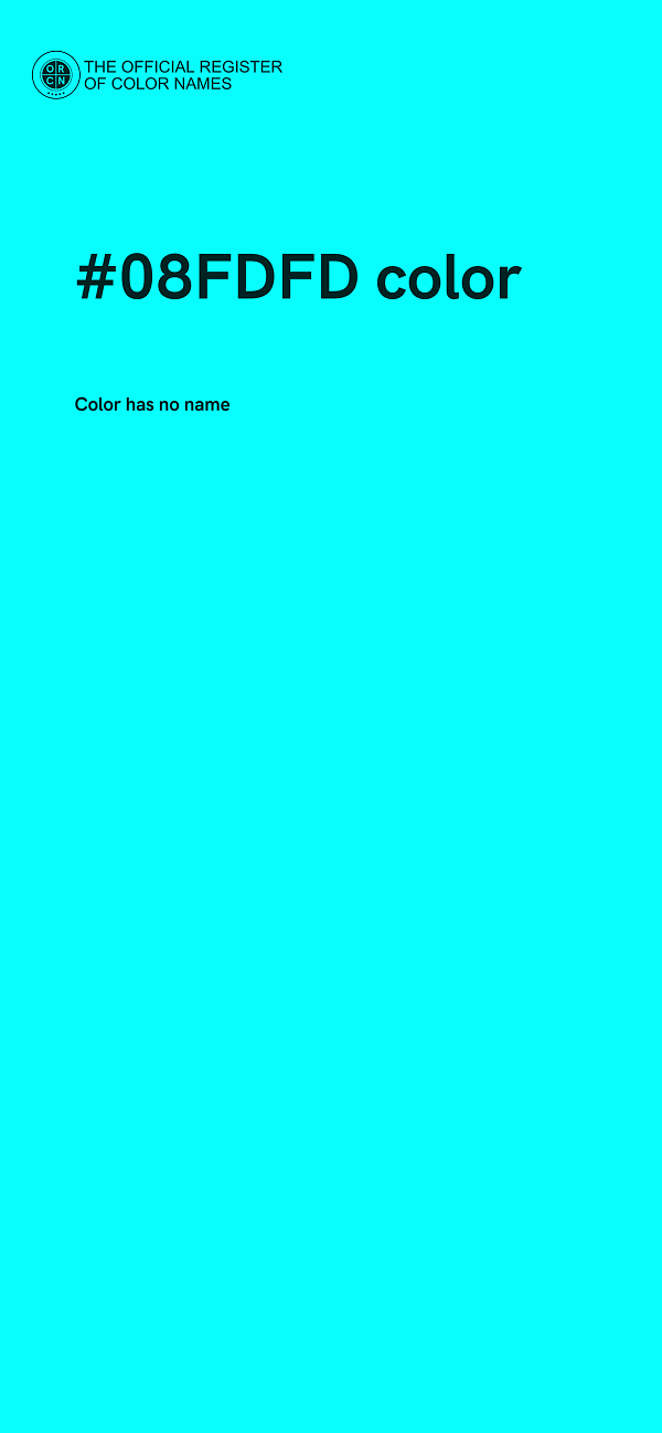 #08FDFD color image
