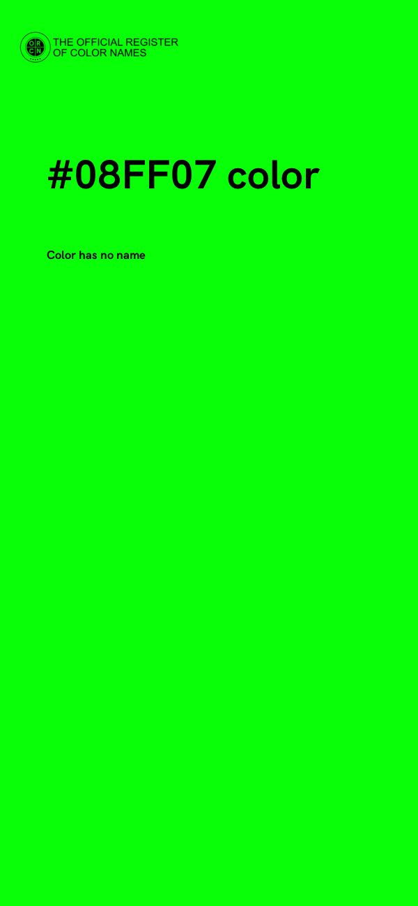 #08FF07 color image