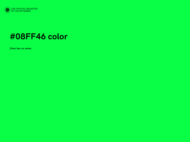 #08FF46 color image