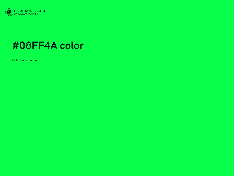 #08FF4A color image